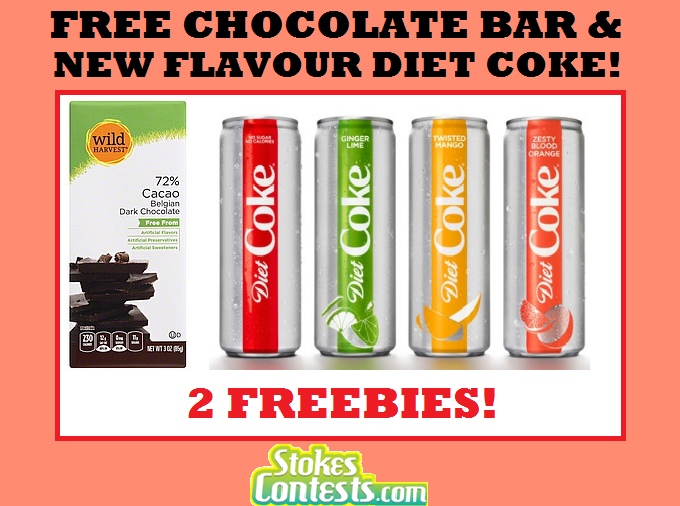 Image FREE Wild Harvest Chocolate Bar & FREE New Flavour Diet Coke! TODAY ONLY!
