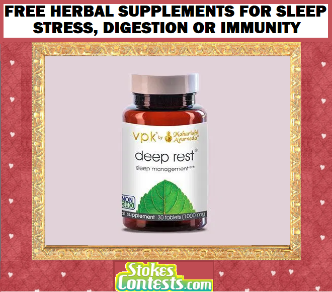 Image FREE Bottle Of Herbal Supplements For Sleep, Stress, Digestion Or Immunity