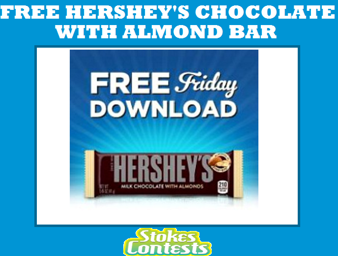 Image FREE Hershey's Chocolate with Almond Bar TODAY ONLY!