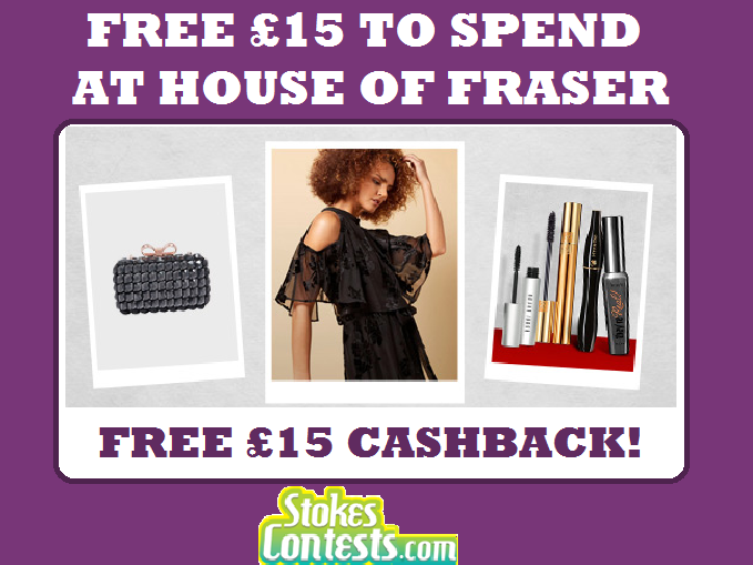 Image FREE £15 Cash to Spend at House of Fraser