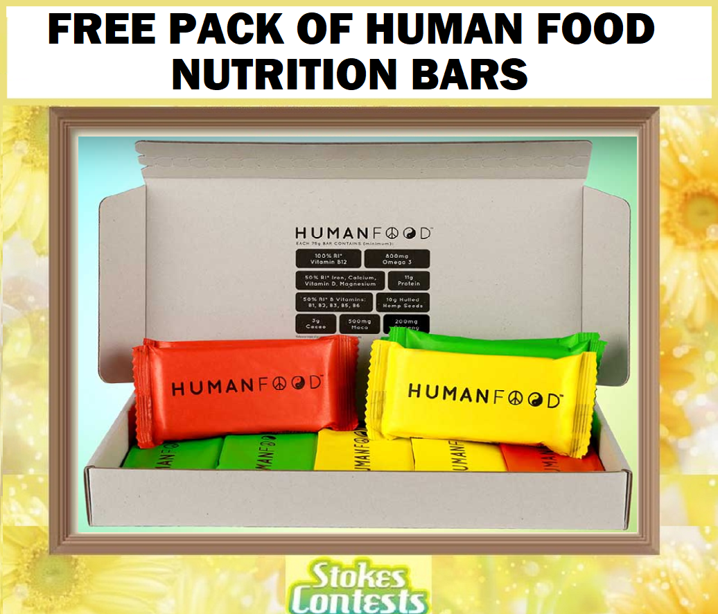 Image FREE PACK of Human Food Nutrition Bars WORTH £33.00!