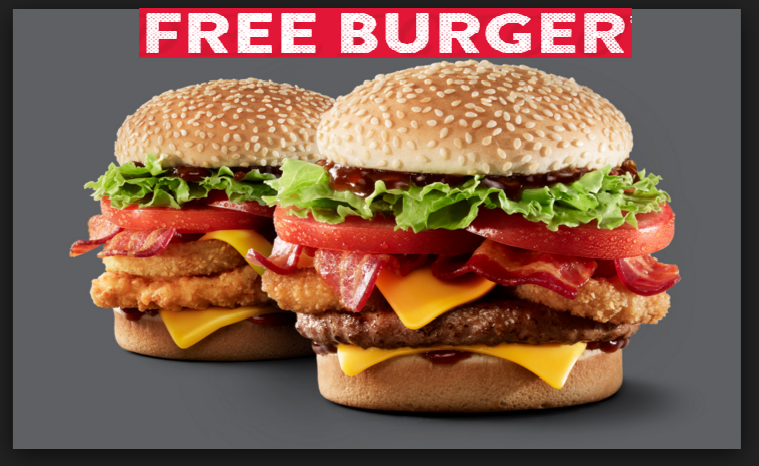 Image FREE Burger From Jack In The Box