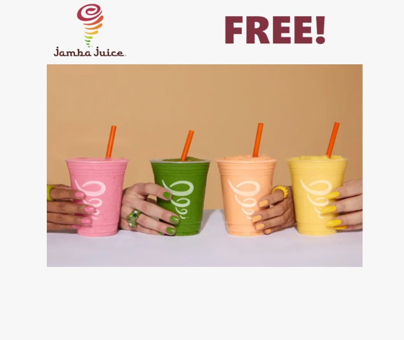 Image FREE Small Jamba Juice Smoothie 