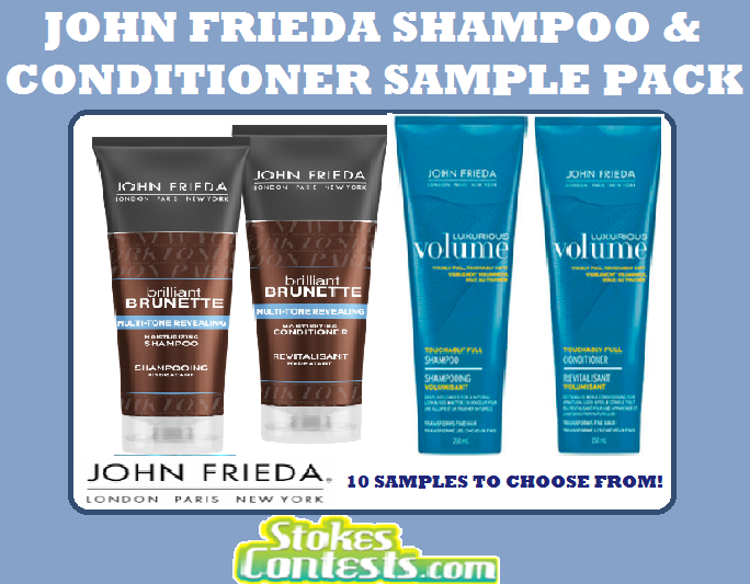 Image FREE John Frieda Shampoo & Conditioner Sample Pack - 10 To Choose From!