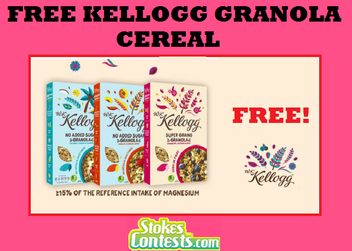 Image FREE Kellogg Granola Cereal! VEGAN & Plant-Based!