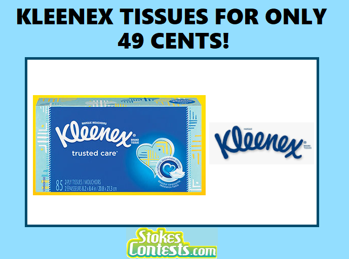Image Kleenex Low Count Tissues for ONLY 49 CENTS!