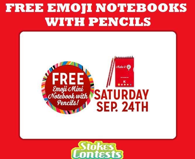 Image FREE Emoji Notebook with Pencils TOMMORROW ONLY!