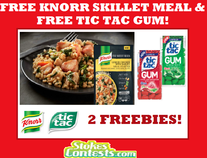 Image FREE Knorr Skillet Meal & FREE Tic Tac Gum! TODAY ONLY!