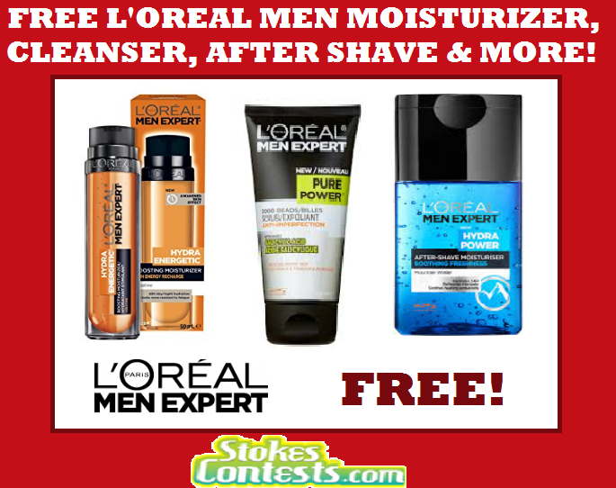 Image FREE L'Oreal Men Expert Moisturizer, Cleanser, After-Shave, Shampoo & MORE!
