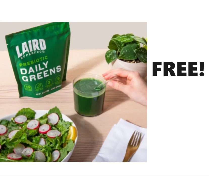 Image FREE Laird Superfood Prebiotic Daily Greens