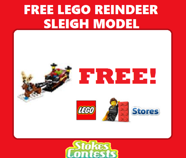 Image FREE LEGO Reindeer Sleigh Mini Model