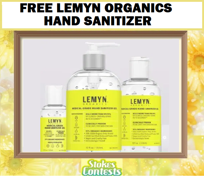 Image FREE Bottle of Lemyn Organics Hand Sanitizer