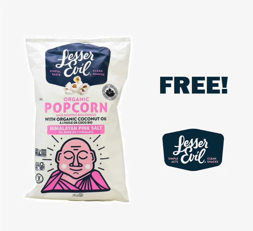Image FREE Bag of LesserEvil Himalayan Pink Salt Popcorn