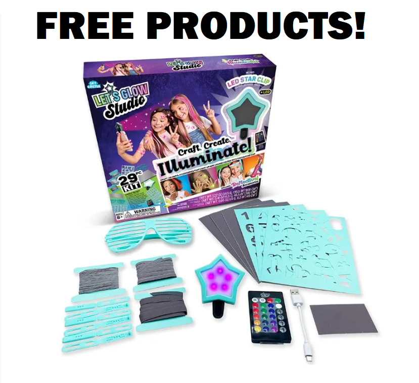 Image FREE LetsGlow Studio Retail Pack, Gloves, Headbands, Sticker Sheets & Stencils