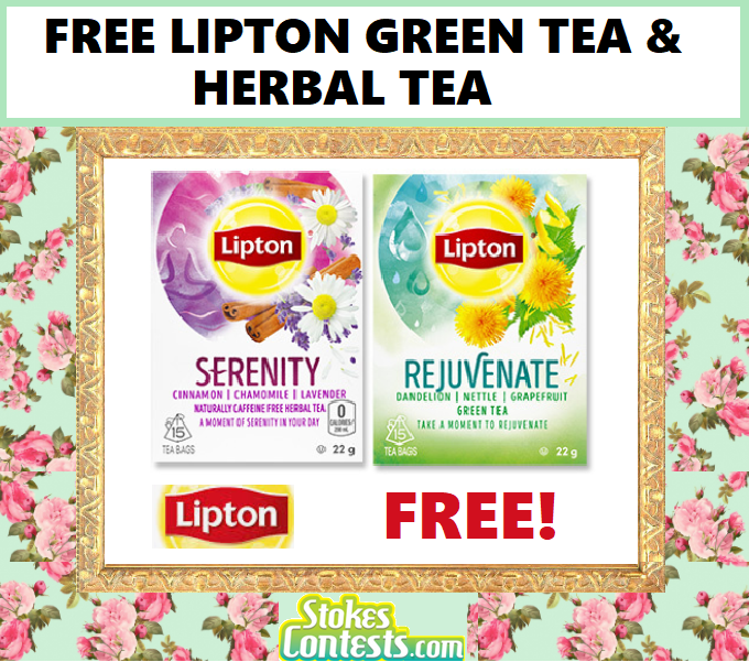 Image FREE Lipton Green Tea & Herbal Tea