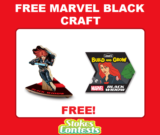 Image FREE Marvel Black Widow Craft TOMMORROW ONLY!
