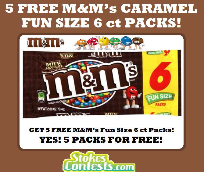 Image 5 FREE M&M’s Caramel Fun Size 6 Ct Packs! 5 PACKS FREE!!