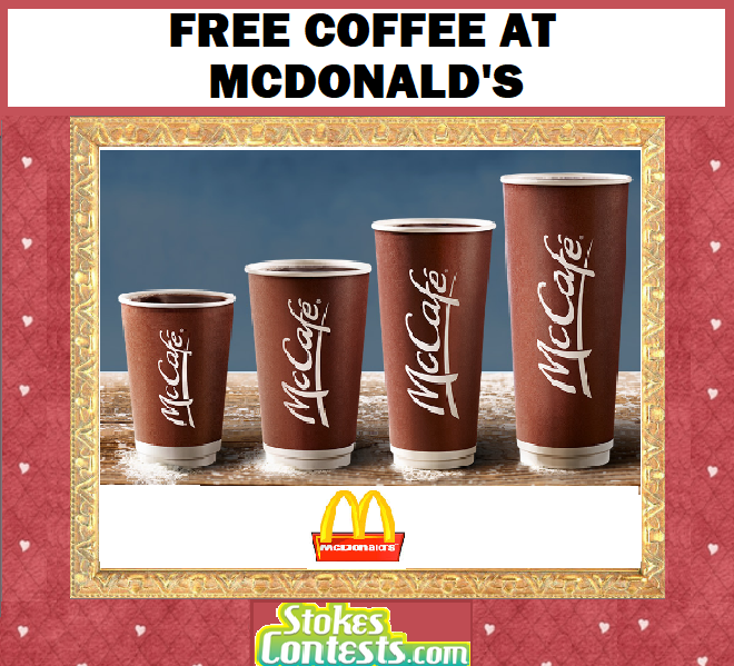 Image FREE Coffee at McDonald's!!