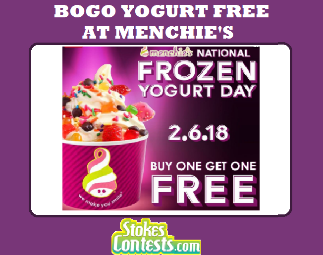 Image Buy 1 Get 1 FREE Yogurt at Menchie's Frozen Yogurt