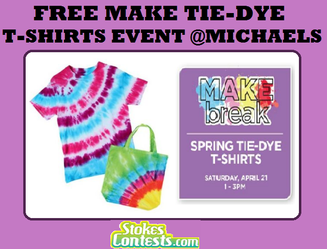 Image FREE Make Tie-Dye T-Shirts Event at Michaels
