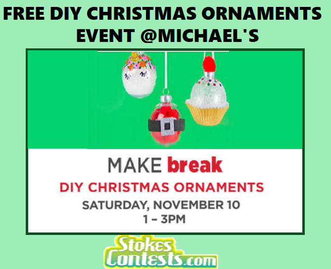 Image FREE DIY Christmas Ornaments Event @Michael's