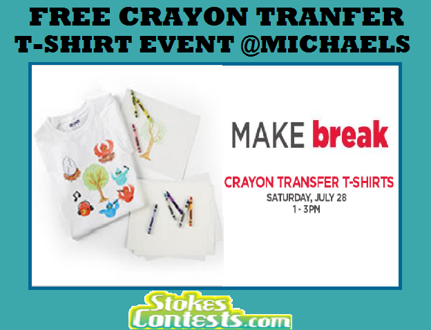 Image FREE Crayon Transfer T-Shirt Event @Michaels