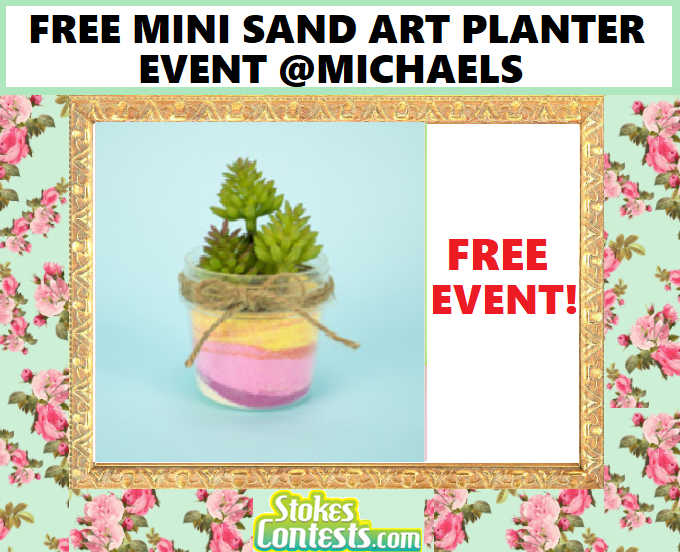 Image FREE Mini Sand Art Planter Event @Michaels
