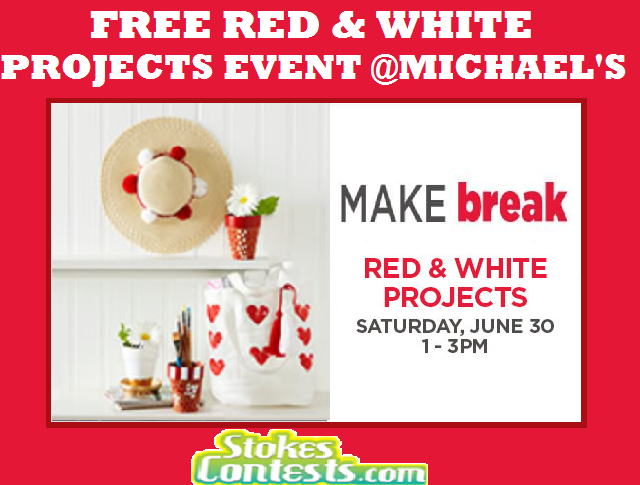 Image FREE MAKEbreak Red & White Projects Event @Michaels