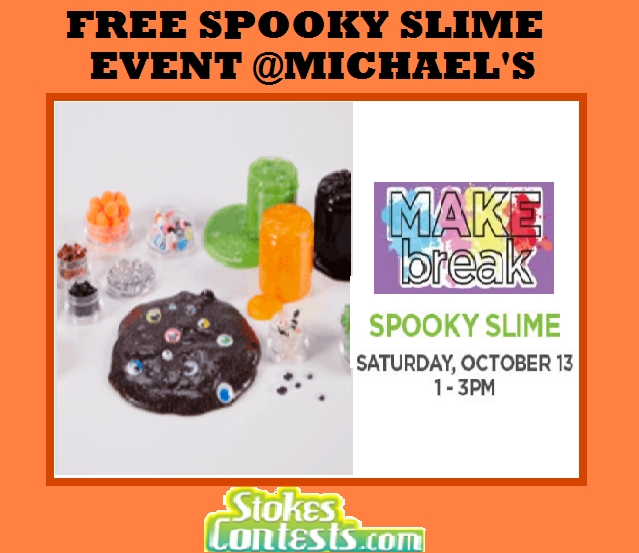 Image FREE Spooky Slime Event @Michael's