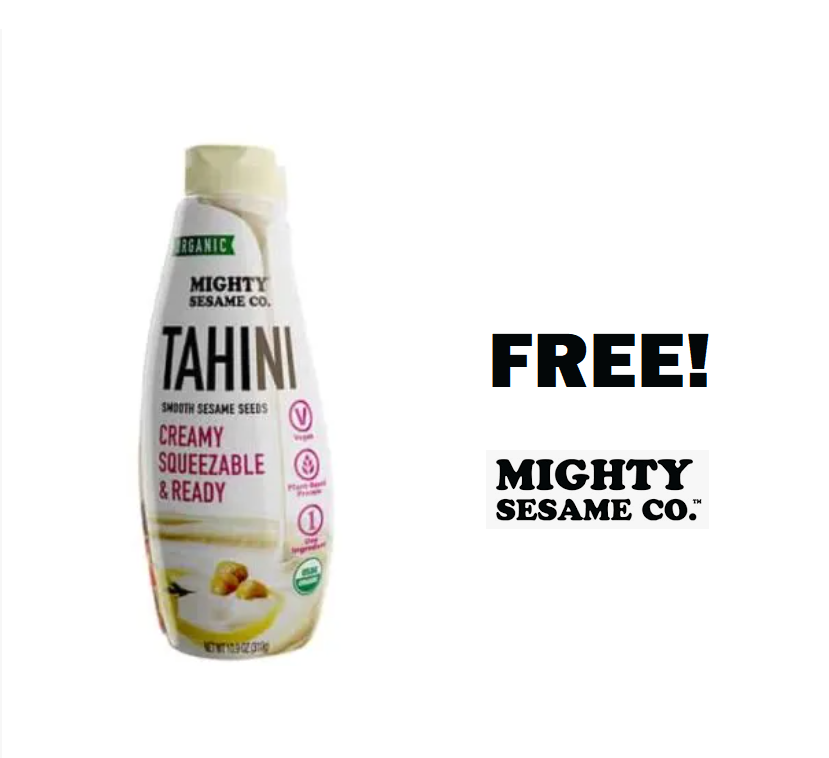 Image FREE Mighty Sesame Organic Squeezable Tahini, Additional Full-Size Products & MORE!