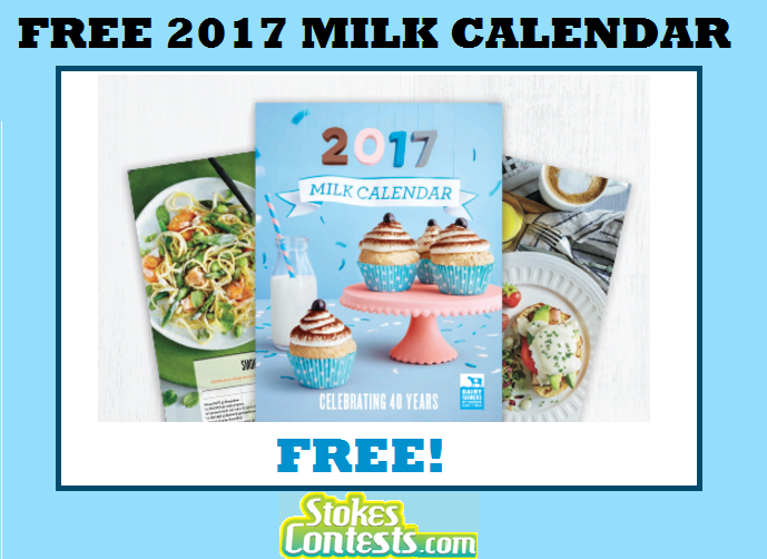 Image FREE 2017 Milk Calendar