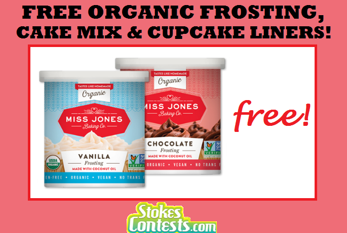 Image FREE Organic Frosting, Cake Mix and Cupcake Liners!
