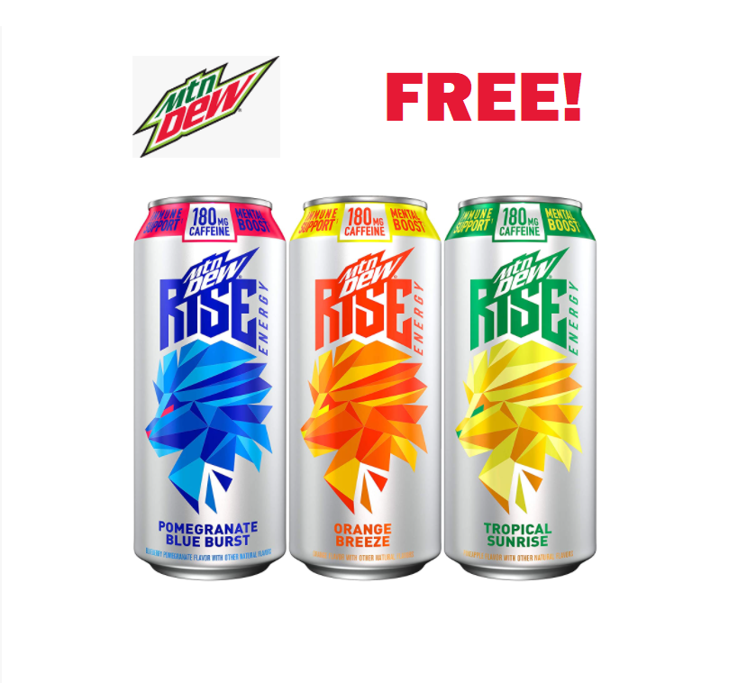 Image FREE Mtn Dew Rise Energy Drink