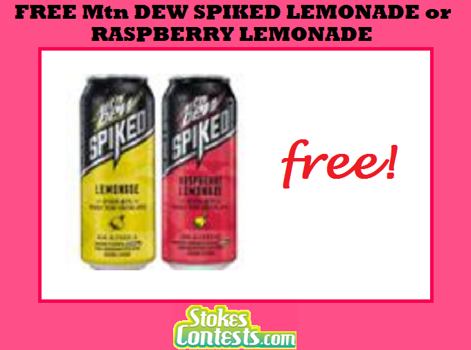 Image FREE Mtn Dew Spiked Lemonade or Raspberry Lemonade TODAY ONLY!