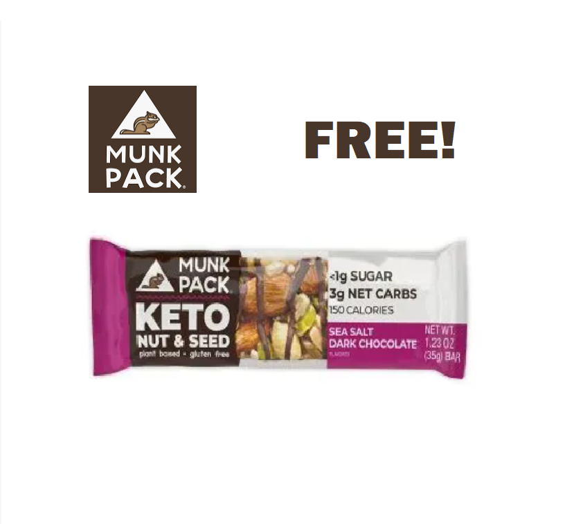 Image FREE Munk Pack Keto Nut & Seed Bar
