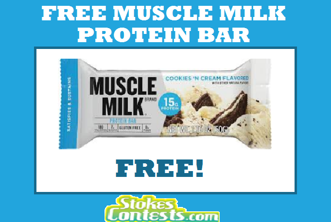 Image FREE Muscle Milk Protein Bar TODAY ONLY!