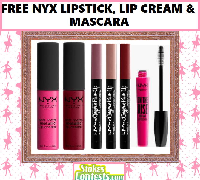 Image FREE NYX Professional Makeup Lipstick, Lip Cream & Mascara