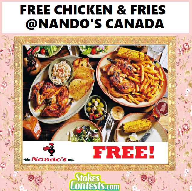 Image FREE Chicken & Fries at Nando's Canada TODAY!