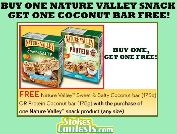 Image Buy One Nature Valley Snack (any), Get One Nature Valley Coconut Bar FREE!