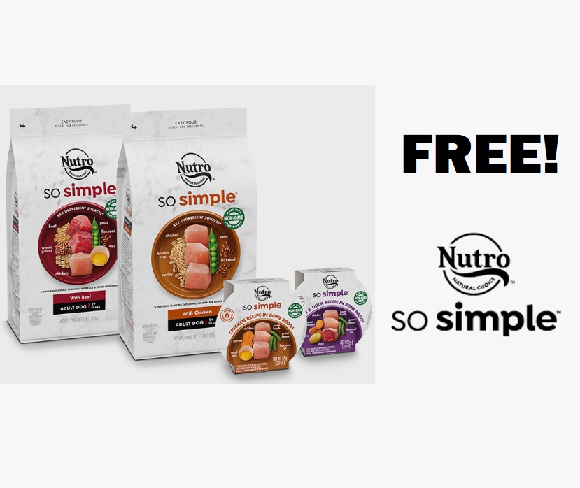 Image FREE Bag of NUTRO SO SIMPLE Dog Food