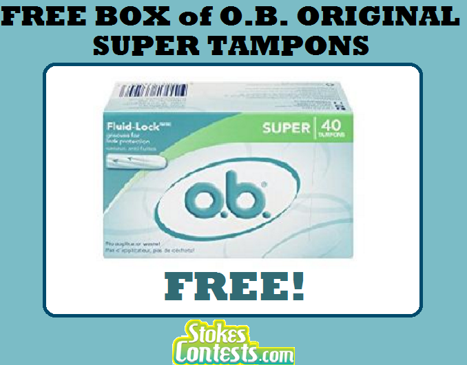 Image FREE Box of O.B. Original Super Tampons