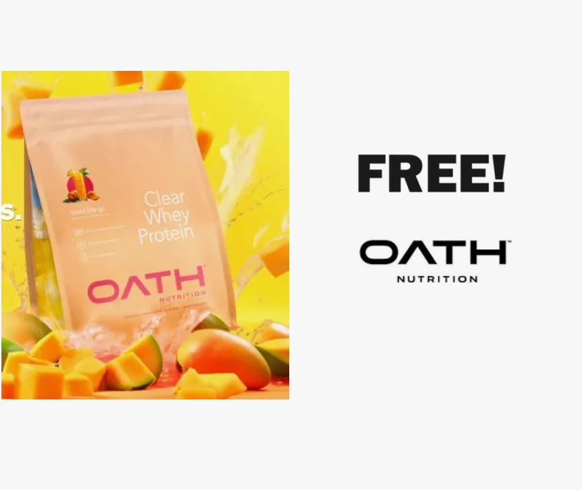 Image FREE Oath Nutrition Product on May 7! FIRST 5,000! SIGN UP NOW!