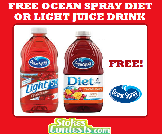 Image FREE Ocean Spray Diet or Light Juice Drink! TODAY ONLY!