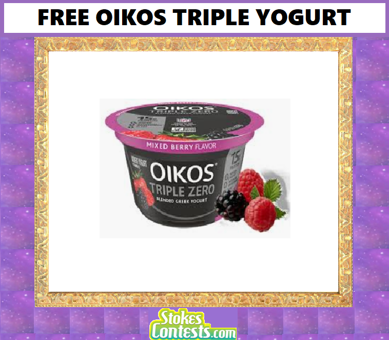 Image FREE Oikos Triple Zero Yogurt