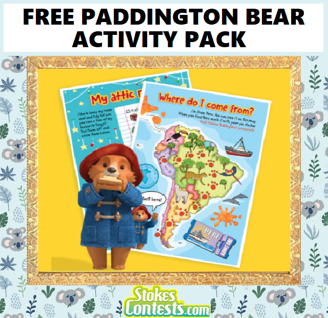 Image FREE Paddington Bear Activity Pack