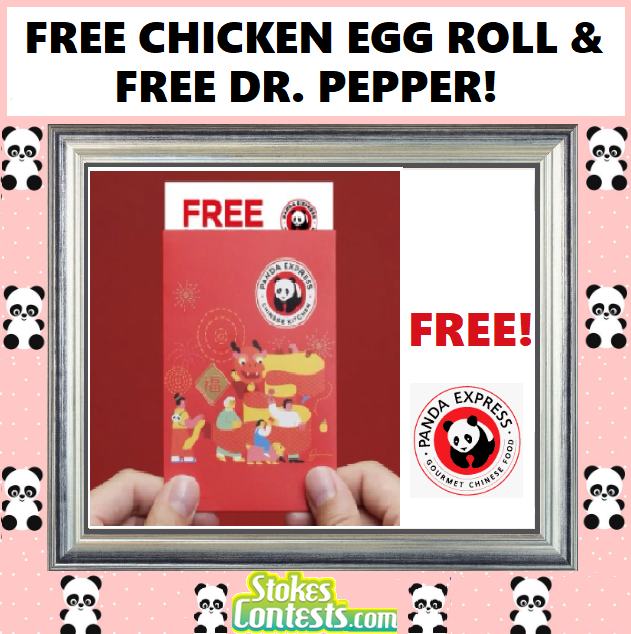 Image FREE Chicken Egg Roll & Dr. Pepper @Panda Express
