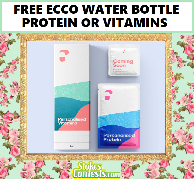 Image FREE Personalised Eco Water Bottle, Protein or Vitamins!