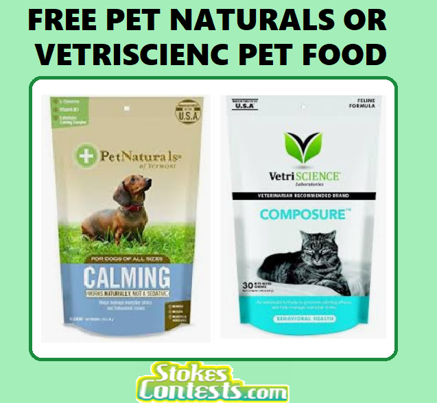 Image FREE Pet Naturals or VetriSCIENC Pet Food 