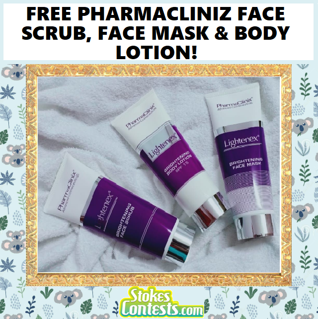 Image FREE PharmaCliniz Face Scrub, Face Mask & Body Lotion