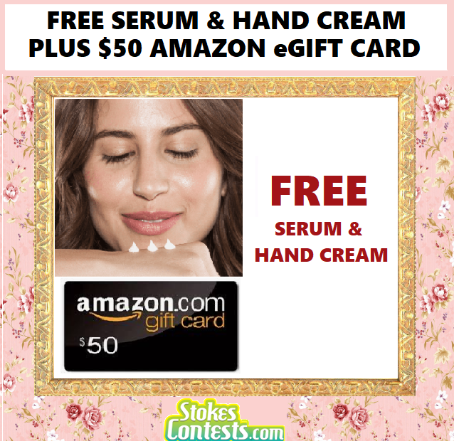 Image FREE Facial Serum & Hand Cream Plus FREE $50 Amazon eGift Card!